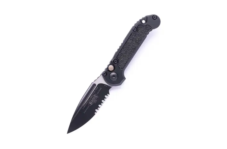 Microtech L.U.D.T. S/E Gen III Tactical Partial Serrated 3.5in Automatic Folding Knife 1135-2T w/ Free Shipping and H...